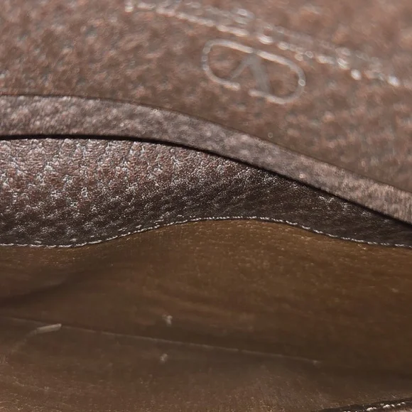 Valentino Garavani Leather Wallet Dark Brown
